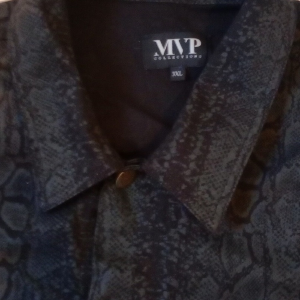 Mvp Collection, Black Python Print Denim Jacket ,… - image 4